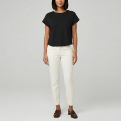 Markup Camiseta Over In Cotone Negro Nero Mujer