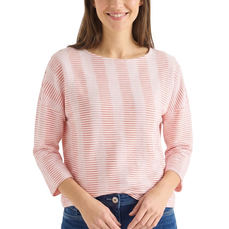 Cecil Camiseta Rayas Roja Mujer