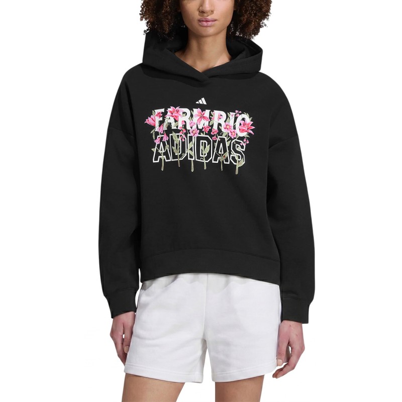 ADIDAS Sudadera Farm Rio Negro Estampado Black Mujer