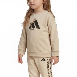 ADIDAS Conjunto De Chándal Animal Leggings Set Beige Crystal Linen Niño