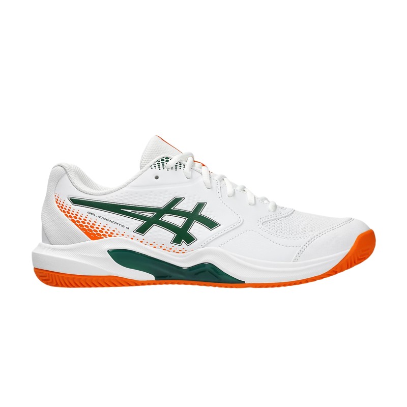 Asics Zapatilla Gel-Dedicate 9 Padel Blanco Verde Naranja White Hombre