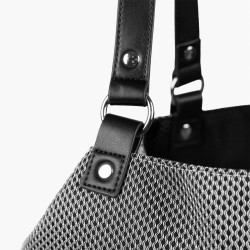 Munich Bolso Gogo Spin Reversible Tote Gris Black White