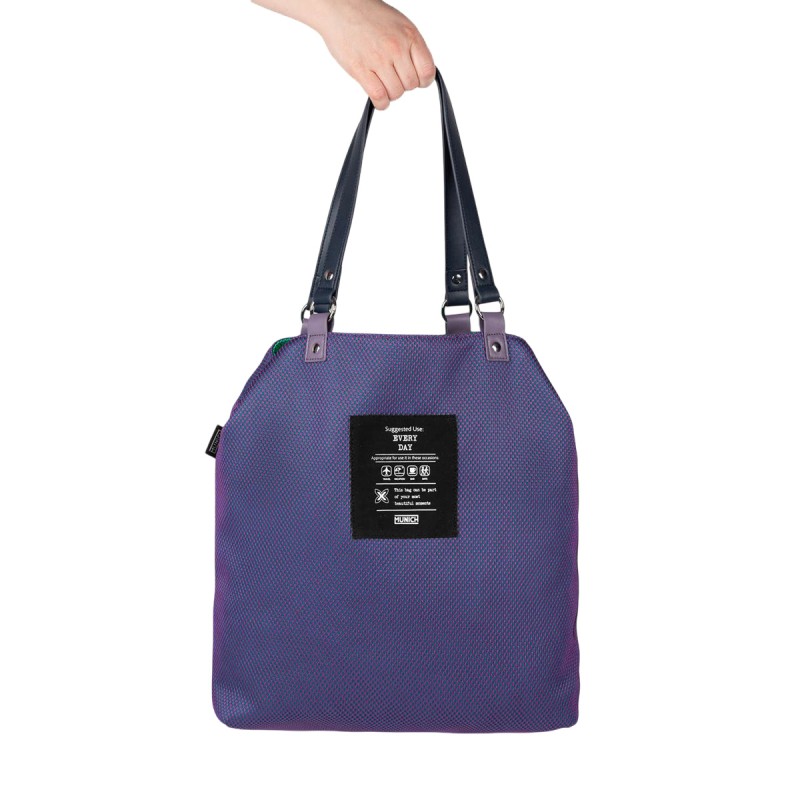 Munich Bolso Gogo Spin Reversible Tote Morado Verde Purple Aqua