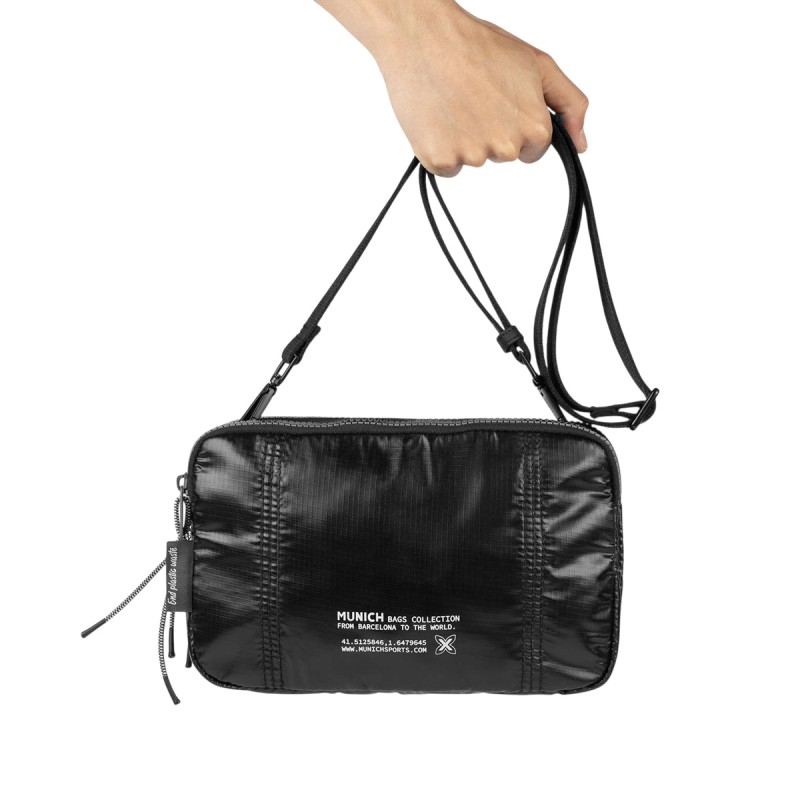 Munich Bolso Deep Recycled Crossbody Double Negro Black
