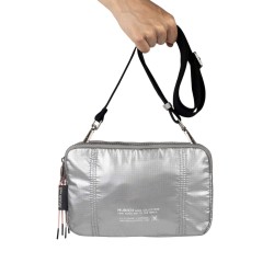 Munich Bolso Deep Recycled Crossbody Double Plata