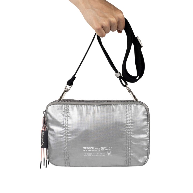 Munich Bolso Deep Recycled Crossbody Double Plata