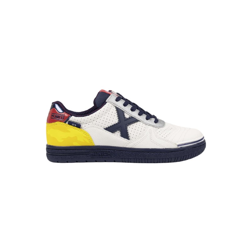 Munich Zapatilla G-3 Kid 451 Blanco Amarillo Azul Niño
