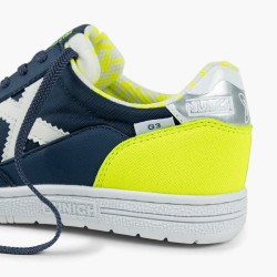 Munich Zapatilla G-3 Kid 459 Azul Marino Amarillo Flúor Niño