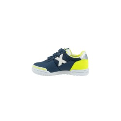 Munich Zapatilla G-3 Kid Velcro 459 Azul Petroleo Amarillo Fluor Niño