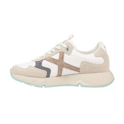 Munich Zapatilla Mamba 09 Blanco Beige Verde Agua Mujer