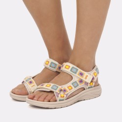 Mustang Sandalia Barefoot Estamapado Multicolor Crochety Strip Multicolored Mujer