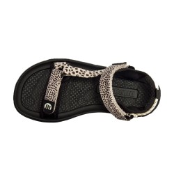 Mustang Sandalia Barefoot Free Solana Estampado Puntos Negros Blanco White Black Mujer