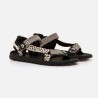 Mustang Sandalia Barefoot Free Solana Estampado Puntos Negros Blanco White Black Mujer