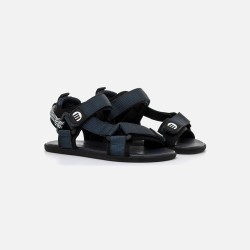 Mustang Sandalia Barefoot Nylon Strap Mallow Negro Azul Black Niño