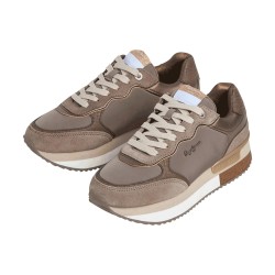 Pepe Jeans Zapatilla Rusper Glam Bronce Beige Mujer