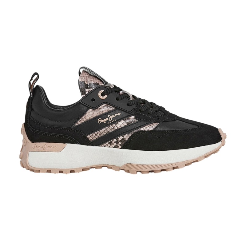 Pepe Jeans Zapatilla Lucky Fenix Negro Beige Black Mujer