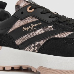 Pepe Jeans Zapatilla Lucky Fenix Negro Beige Black Mujer