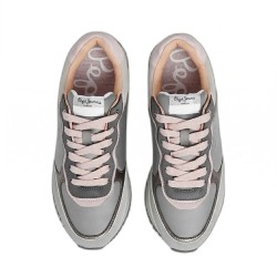 Pepe Jeans Zapatilla Rusper Origin Gris Verdoso Rosa Bleach Green Mujer