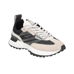 Pepe Jeans Zapatilla Lucky Party Gris Oscuro Beige Antracite Grey Mujer