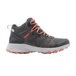 Columbia Bota Peakfreak II Mid Outdry Gris Oscuro Rosa Dark Grey Dark Coral Mujer