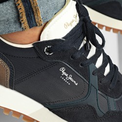 Pepe Jeans Zapatilla Ari Club Azul Oscuro Marrón Navy Hombre