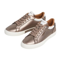 Pepe Jeans Zapatilla Kenton Glam Dorado Bronze Beige Mujer
