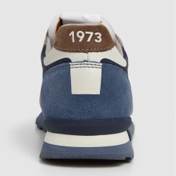 Pepe Jeans Zapatilla Brit Prints  Azul Oscuro Marrón Walnut Brown Hombre