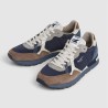 Pepe Jeans Zapatilla Brit Prints  Azul Oscuro Marrón Walnut Brown Hombre