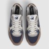 Pepe Jeans Zapatilla Brit Prints  Azul Oscuro Marrón Walnut Brown Hombre