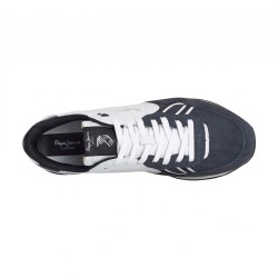 Pepe Jeans Zapatilla Brit Half Blaco Gris Oscuro Negro Black Hombre