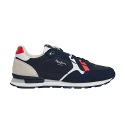 Pepe Jeans Zapatilla Brit Road Azul Oscuro Navy Blue Hombre