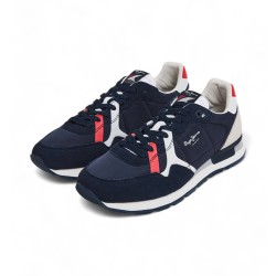 Pepe Jeans Zapatilla Brit Road Azul Oscuro Navy Blue Hombre