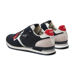 Pepe Jeans Zapatilla Brit Road Azul Oscuro Navy Blue Hombre