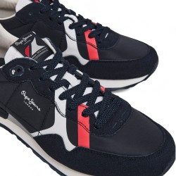 Pepe Jeans Zapatilla Brit Road Azul Oscuro Navy Blue Hombre