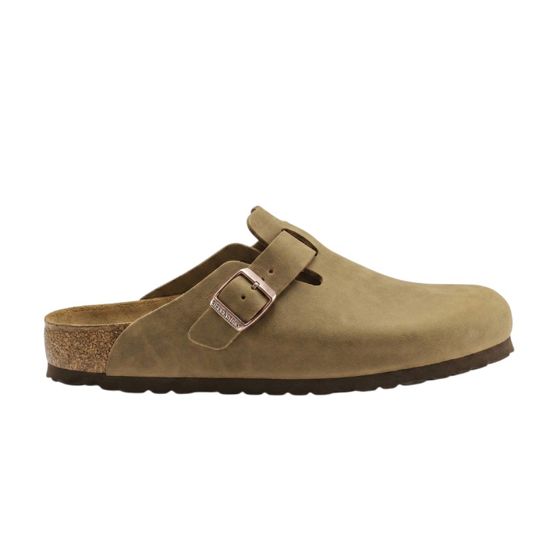 Birkenstock Sandalia Zueco Boston Leoi Marrón Tabacco Brown Hombre