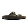 Birkenstock Sandalia Arizona Birko-Flor Nubuck Gris Verdoso Stone Unisex