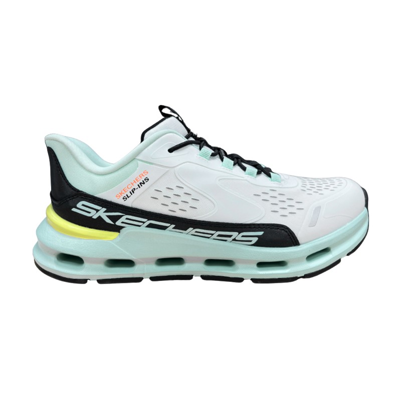 Skechers Zapatilla Deportiva Glide-Step Vista Lane Slip-ins Blanco Turquesa White Black Niño