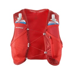 Salomon Mochila Running Active Skin 4 Set Rojo Red Dahlia High Risk Red