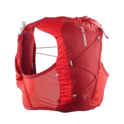 Salomon Mochila Running Active Skin 4 Set Rojo Red Dahlia High Risk Red