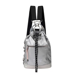 Munich Mochila Metalizada En Poliamida Deep Recycled Plata