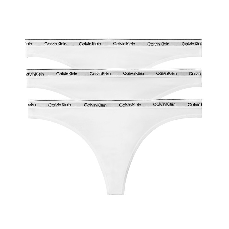 Calvin Klein Ropa interior Thong 3 Unidades Blanco Mujer