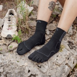 Lurbel Calcetines TrailRunning Desafio Toe Four Negro Unisex