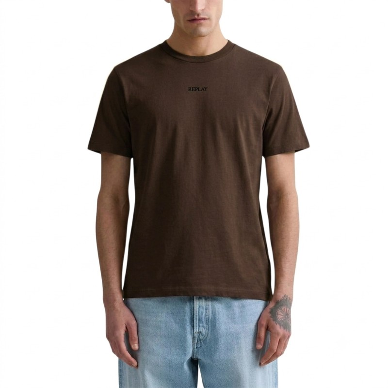 Replay Camiseta De Punto Marrón Oscuro Hombre