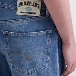 Replay Jeans Pantalón Vaquero Corte Recto Azul Medium Blue Hombre