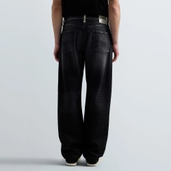 Replay Jeans Pantalón Vaquero Corte Recto Negro Black Delavé Hombre