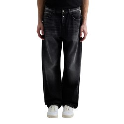 Replay Jeans Pantalón Vaquero Corte Recto Negro Black Delavé Hombre