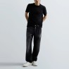 Replay Jeans Pantalón Vaquero Corte Recto Negro Black Delavé Hombre