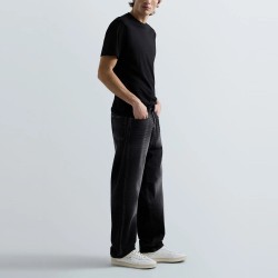 Replay Jeans Pantalón Vaquero Corte Recto Negro Black Delavé Hombre