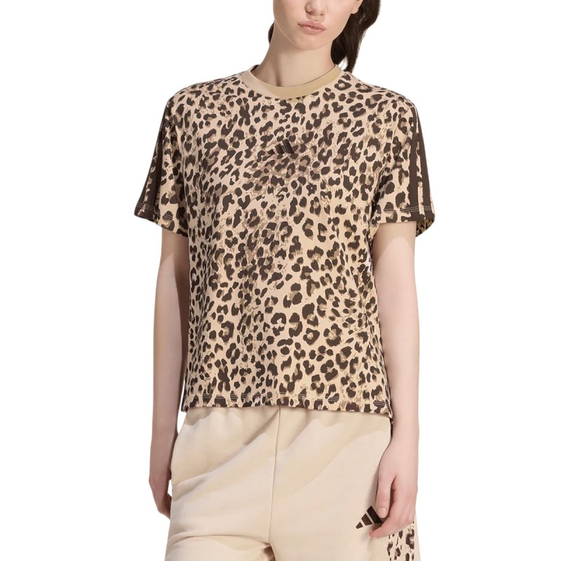 ADIDAS Camiseta Seasonal Essentials Animal Print Estamapdo Leopardo Multicolor Mujer
