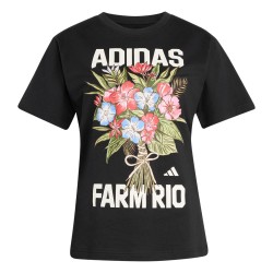 ADIDAS Camiseta X Farm Rio Negro Estampado Black Mujer